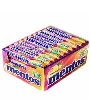 Mentos Sweets Chews Rolls Mints 40 x 38 g (Fruits)