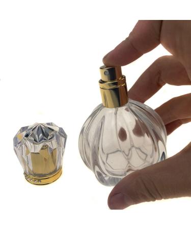 Vintage Pumpkin Shape 50ml Perfume Bottle - Refillable Glass Atomizer with Fine Mist Sprayer - International Shipping Available - Buy Online on GoSupps.com
