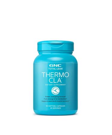 GNC Total Lean Thermo CLA | Fuels Energy and Fat Metabolism, Supports Exercise and Muscle Recovery | 90 Softgel Capsules