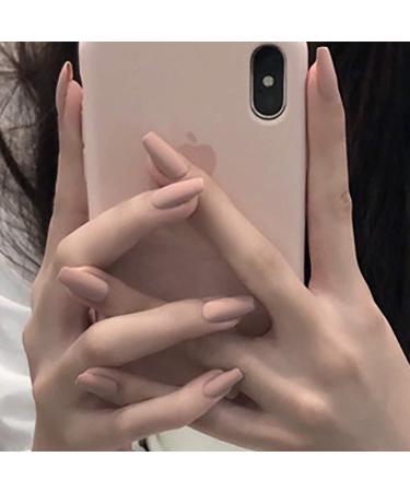 Sethexy Light Pink Matte Ballerina Nails Medium Acrylic Art Tips for Women & Girls | International Shipping - Buy Online on GoSupps.com