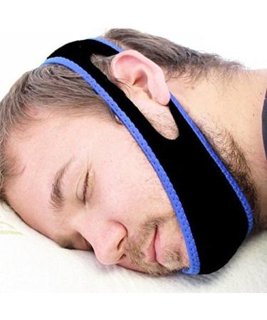 Unisex Anti-Snoring Jaw Strap - Comfortable Sleep Aid Device with Magic Tape Closure | Blue - Buy Online on GoSupps.com