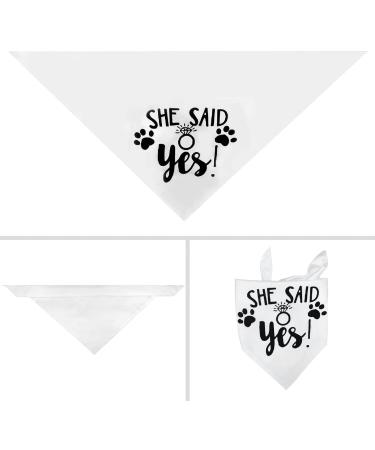 2PCS White My Humans are Getting Married She Said Yes Dog Wedding Engagement Bandana LMSHOWOWO Dog Bandana Wedding Engagement Announcement Gifts Pet Scarf Accessories for Dog Lovers Bridal Shower - Buy Online on GoSupps.com
