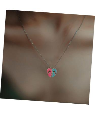 LALAFINA 5 Pairs Pendant Handmade Jewelry Best Friend Necklace Friend Half Heart Necklace Lovers Bulk Charm - Buy Online on GoSupps.com