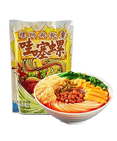 Liuzhou Rice Noodles Rice Noodles Noodles hot and Sour Noodles hot and Spicy Rice Noodles Instant Noodles Instant Rice Noodles Chinese Specialties (2 Bag wa sai luo 308g) 2 bag Wa Sai Luo 308g