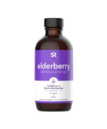 Sports Research Elderberry Sambucus Syrup 12000 mg 4 fl oz (120 ml)