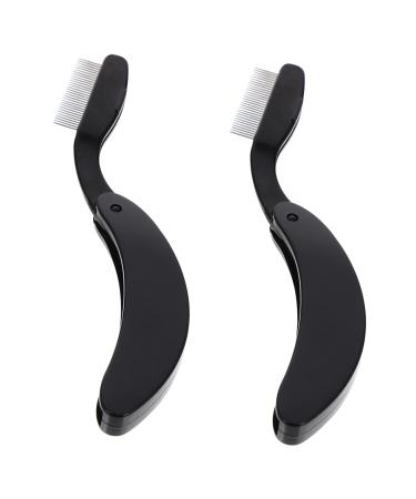 FRCOLOR 8 Pcs Foldable Eyebrow Comb Makeup Mascara Make up Kit Folding Eyelash Comb Makeup Tool Metal Girl 6.5x2x0.8cmx4pcs Blackx4pcs