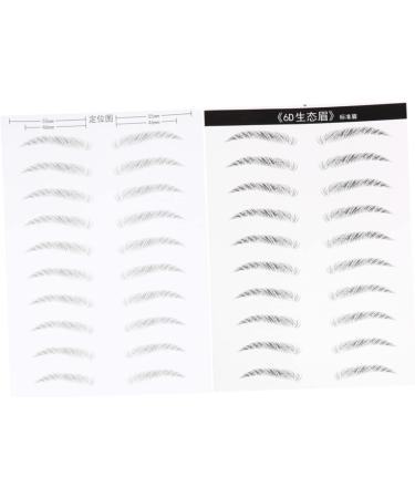 FOMIYES 4 Sheets Pairs Makeup Stickers Realistic Waterproof Imitation Eyebrows Cosmetic Supplies Hair Miss - Buy Online on GoSupps.com