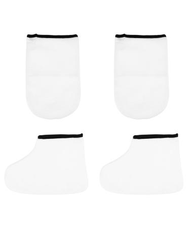 SHERCHPRY Couvre-pieds Paraffine Exfoliant et Hydratant 2 Paires Taille Unique Soin K rath rapie pour Pieds Secs Usage Spa et Soin Professionnel
