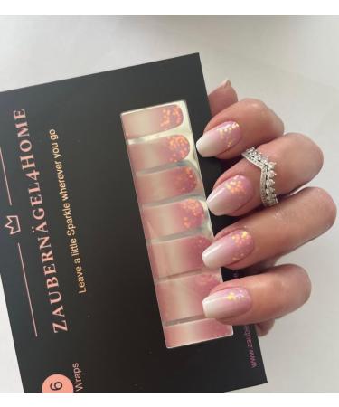 Zaubern gel4Home Nail Foils - 16 Babyboom Pink Coarse Nail Wraps for Stunning Manicures | International Shipping - Buy Online on GoSupps.com