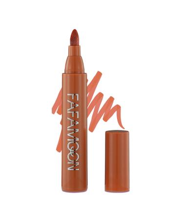 Lip Marker Stain | Waterproof Matte Lip Stain with Coconut Oil Aloe | Highly Pigmented Lip Makeup Pen for Women Girls Precise Chisel Tip Smudge Proof Long Lasting Neflum 03#