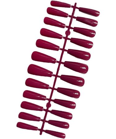 Dajidafu 1 Set French Tip Press on Nails Extra Long Artificial Glittery Toe Tips Adhesive Tabs Art Decals Gifts Decorations rosered - Buy Online on GoSupps.com