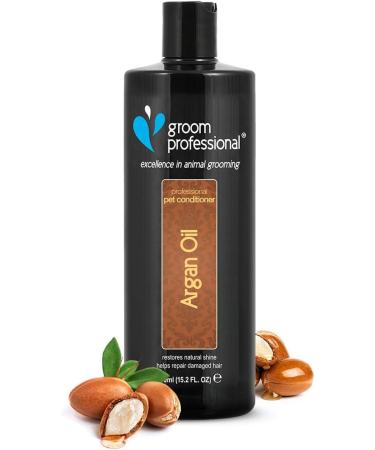 GROOM PROFESSIONAL Argan Oil Dog Conditioner 450ml - Repairing & Detangling Formula for Dry, Itchy Skin | Ideal for Dogs with Damaged Hair - Buy Online on GoSupps.com