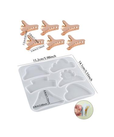iSuperb Hair Clip Molds with Metal Hair Clips - DIY Jewelry Silicone Molds for Women's Thin Hair - Buy Online on GoSupps.com