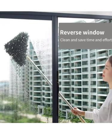 ZABEES Wash Cleaning Squeegee Washing Glass Mop Ceiling Car Kitchen Wall Flat Mop Windows Telescopic Wiper Brush With Triangle 1.1m - Buy Online on GoSupps.com