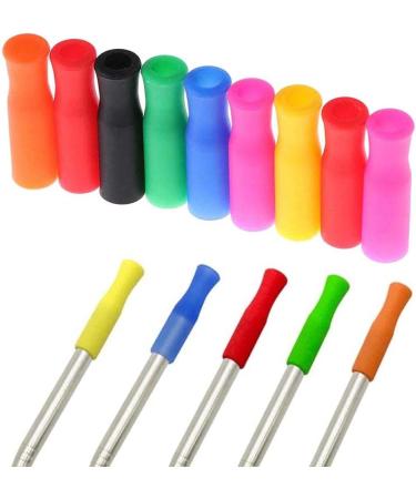 20pcs Silicone Straw Tip Metal Straw Tips Multi-Color Prevent Scald Straw Cover Food Grade Straws Nozzles Tips Fit for 1/4 Inch Wide Straws - Buy Online on GoSupps.com