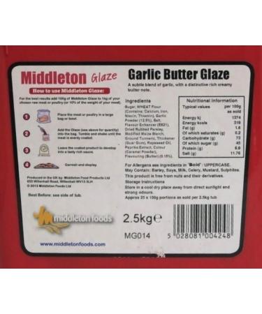 Middleton Foods Garlic Butter Meat Glaze Marinade 2.5kg - Buy Online on GoSupps.com