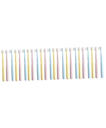 Minkissy 24 pth children's toothbrush children toothbrush toothbrush dental care for children toddler toothbrush travel teeth portable toothbrushes bulk goods handbook toothbrush bag pp 1 piece (1 Pack) different colors x 4 pieces