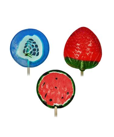 Premium Sweet Whirls Fruit Stick Lollipops 60 Grams per piece 24 count