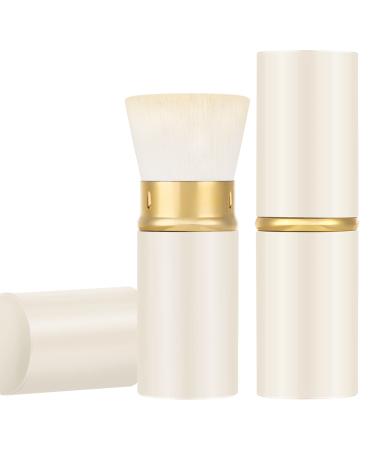 Falliny make-up brush retractable Kabuki make-up brush portable liquid foundation brush with cover perfect for mixing liquid cream or flawless powder cosmetics White Large - Buy Online on GoSupps.com