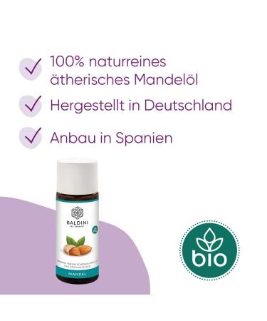 Buy Baldini Organic Almond Oil 50ml | 100% Natural Cold-Pressed Massage Oil for Relaxing & Nourishing Skin - Buy Online on GoSupps.com