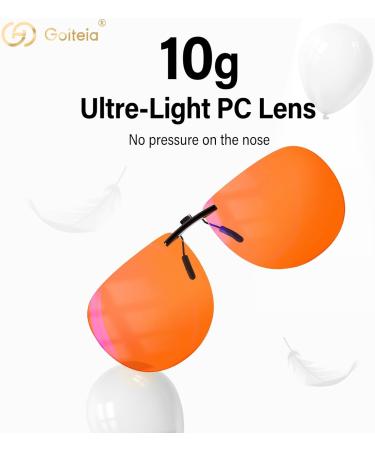 Goiteia 380-500NM Blue Light Filter Clip-On Gaming Glasses - AR-99% Orange | Improve Sleep & Enhance Gaming Experience | eSports Accessories - Buy Online on GoSupps.com