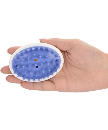 Two-Tone Silicone Scalp Massage Brush - Non-Slip for Wet & Dry Hair - Purple - Buy Online on GoSupps.com