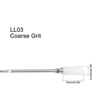 sourcing map Ceramic Nail Drill Bits 3/32 Inch (Coarse Grit) Electric Nails File Bit for Manicure Pedicure - Buy Online on GoSupps.com
