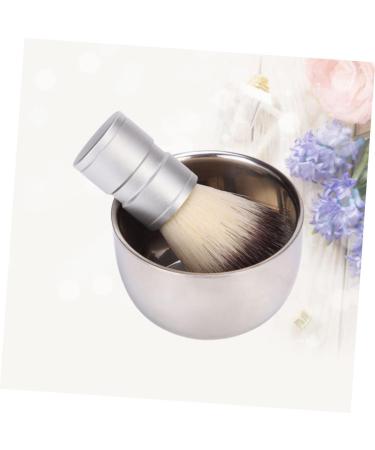 Men's Travel Shaving Set: 2nd Shaving Bowl & Brush Rustproof Steel 9.3x5cm - Perfect for Grooming On-the-Go - Buy Online on GoSupps.com