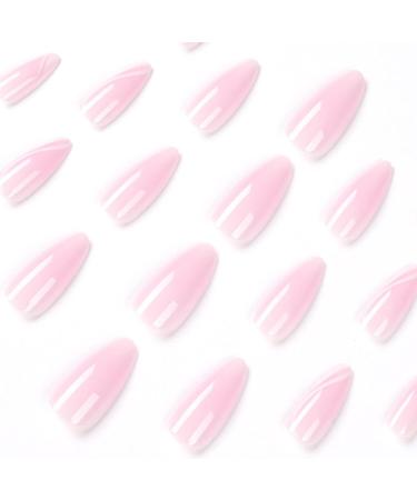 JustOTRY 24 Pcs Short Gradient White French Press on False Nails with Nail Glue - Almond Stick on Nails for Women - Buy Online on GoSupps.com