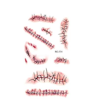 Ink Caps Small Halloween Bloodstains Scar Stickers Beauty Products One Size B