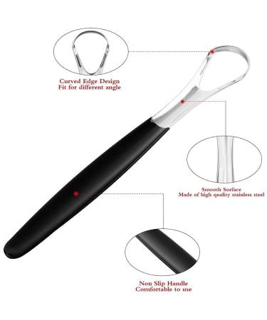 5-Piece Stainless Steel Double-Sided Tongue Scraper Set | Reusable Tongue Cleaner for Fresh Breath | International Shipping Available - Buy Online on GoSupps.com