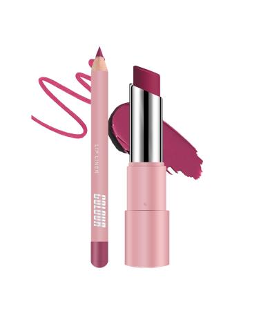 Tinted Lip Balm | Moisturizing Water-Resistant Lipstick | Nourishing Non-Sticky Matte Balm for Chapped Lips (Women)