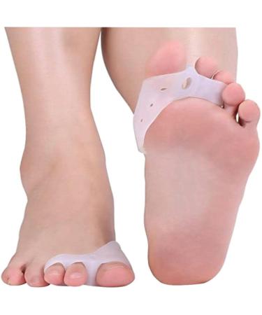 Foot Care Kit - 2 Pairs of Toe Separators & Gel Sleeves for Hammer Toes Bunions Overlapping Toes & Hallux Valgus Correction with Foot Alignment Socks & Toe Straightener