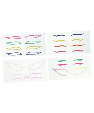 FOYTOKI Set of 4 Colorful Decorative Stickers for Makeup and Eyeliner for Parties and Celebrations