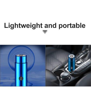 Buy 1pc Electric Shaver for Men - Durable Mini Beard Razor Rechargeable Hair Removal Device in Blue - International Shipping Available - Buy Online on GoSupps.com