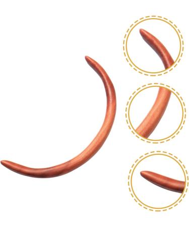 Angoily Moon Wooden Hairpin Hair Stick Japanese Hair Pins Hair Clips Hair Bun Pin Hair Jewels for Women Japanese Hair Accessories Disk Hair Moon Headpiece Updo Hair Chopsticks Semicircle - Buy Online on GoSupps.com