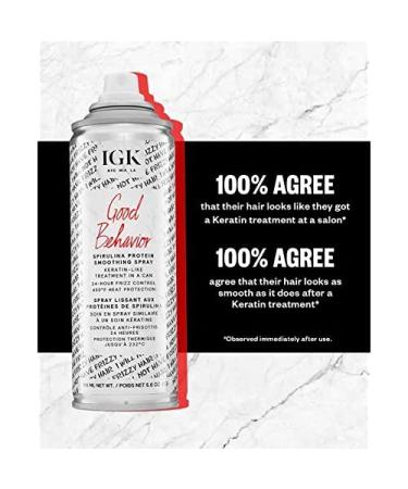 IGK GOOD BEHAVIOR Spirulina Protein Smoothing Spray 2.4oz - Hair Treatment - Buy Online on GoSupps.com
