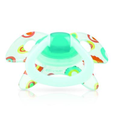 N by 985890 Geo Pacifier - Jaw-Friendly Silicone Teat Shape Multi-Coloured | International Shipping Available - Buy Online on GoSupps.com