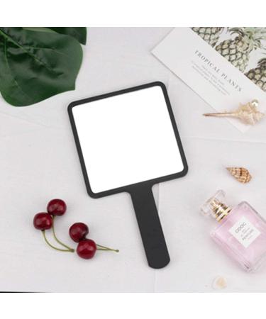 TOPYHL Rectangle Handheld Mirror with Handle - Travel Cosmetic Mirror in Black - Buy Online on GoSupps.com