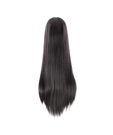 80cm Long Straight Black Wig for Women | Halloween Costume & Cosplay Hair - Perfect for Parties & Carnivals - Buy Online on GoSupps.com