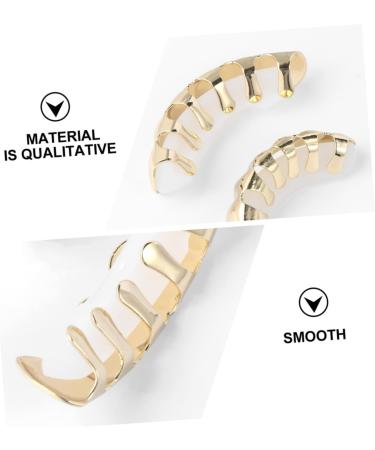 Amosfun Galvanized Halloween Vampire Gold Teeth Grills - Diamond & Copper Plated Zombie Rapper Braces - Unique 5x1cm Costume Accessory - Buy Online on GoSupps.com