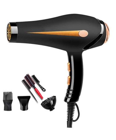 Salon Hair Dryer 2000W Travel Hair Dryer Professional Blow Dryer Negative Ionic Technology 2 Speed 3 Heat Setting AC Motor Lightweight Fast Dry Concentrator Low Noise for Salon and Home Use