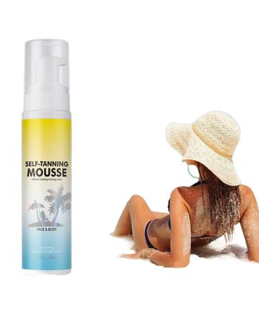 100ml Bronzer Tanning Mousse Cream Moisturizing No Streaks Self Tanning Mousse Fast-Dry Instant Fake Tan Sunless Tanning Lotion