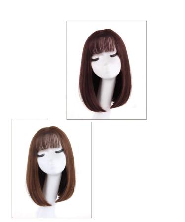 Shop Long Hair Wigs for Women - Natural Bangs Light & Dark Brown - Trendy Full Headgear & Short Hair Sets - Buy Online on GoSupps.com