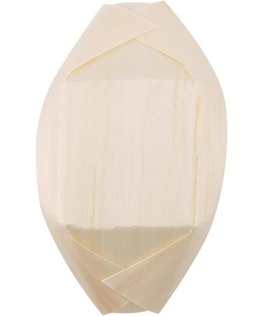 Floahazz 50x Finger Food - Bowls Boat Biodegradable Wood 11 cm x 6.5 cm - Buy Online on GoSupps.com
