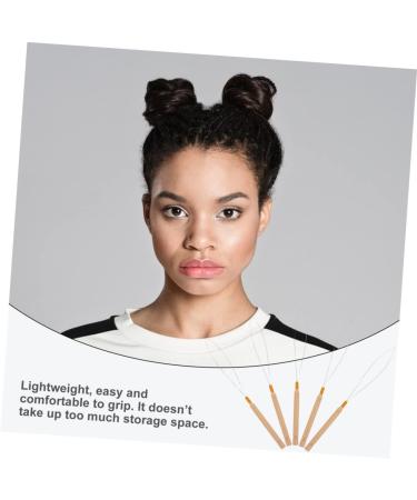 Baluue 18 Pcs Wooden Handle Wig Crochet Hair Braiding Tools Bead Link Threader Stainless Steel Khaki - Buy Online on GoSupps.com