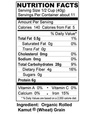 Shiloh Farms Organic Kamut Flakes 16 Oz. - Bulk Pack of 3 | Certified Organic - Buy Online on GoSupps.com
