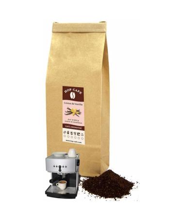 HOP CAFE - Caf moulu - Ar me cr me de vanille - 250g - pour machine Expresso