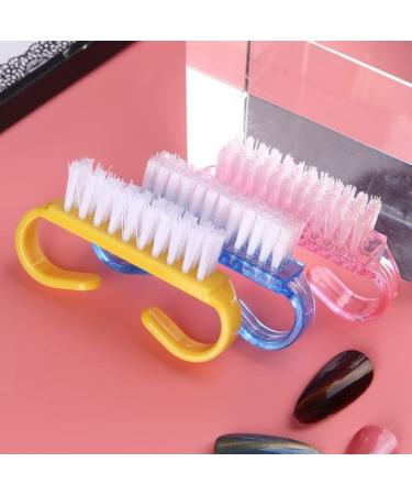 2Pcs Nail Brushes with Plastic Handle for Easy Fingernail Cleaning - Black, Hands and Feet - Buy Online on GoSupps.com