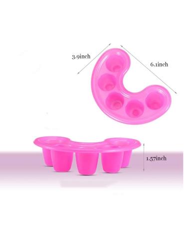 Iceyli 2PCS Nail Art Tips Hand Soak Bowl Tray - Manicure Treatment Remover Tool for Softening Dead Skin - Pink - Buy Online on GoSupps.com